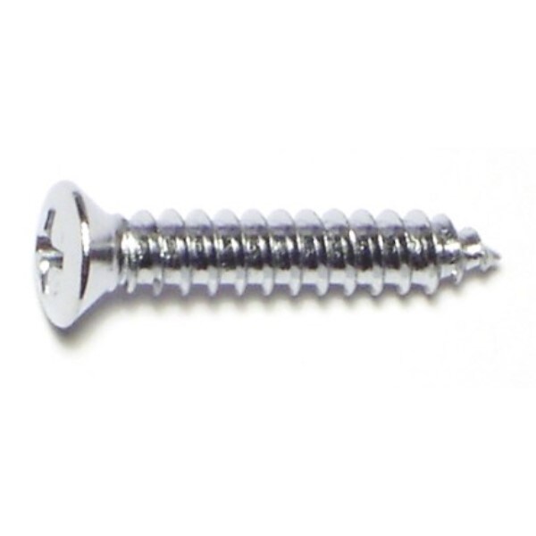 Midwest Fastener Sheet Metal Screw, #10 x 1 in, Chrometint Steel Oval Head Phillips Drive, 20 PK 72193 - main